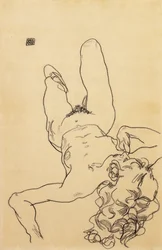 Knælende kvindelig nøgenmodel, 1917