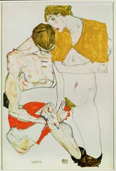 Lovers (gouache, akvarel og blyant)