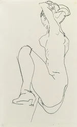 Liggende kvindelig nøgenmodel, 1913