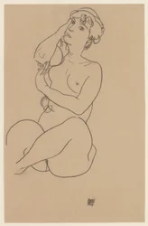 Liggende nøgen, 1917