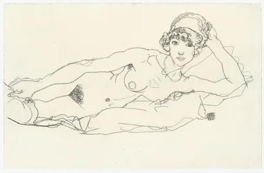 Liggende nøgen; Liggende nøgen, 1914