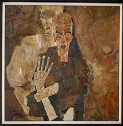 Selbstseher II, Døden og manden (olie på lærred)