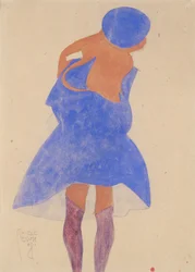 Stående pige, set bagfra, 1908.