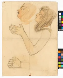 Studien der Schwester des Künstlers, Gertrude Schiele