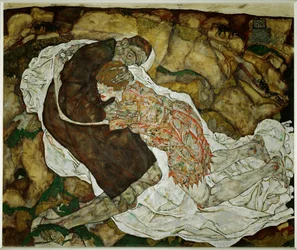 Tod und Maedchen (olie på lærred)