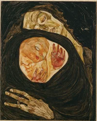 Tote Mutter. Død mor (olie på træ)