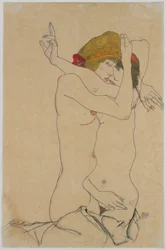 To kvinder, der omfavner hinanden, 1913