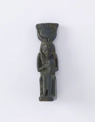Figur af Isis og Horus, muligvis ptolemæisk periode, 305-30 f.Kr. (fajance)