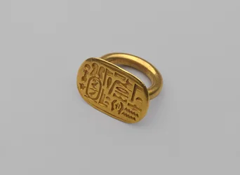Signetring, ca. 664-404 f.Kr. (guld)