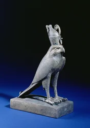 Statuette af Horus i skikkelse af en falk (bronze)