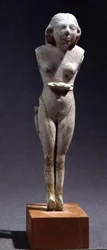Statuette af en nøgen kvinde, Thinite Periode, ca. 3100-2700 f.Kr. (flodhest elfenben)