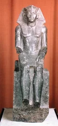 Statue af Amenemhat III (diorit gnejs)