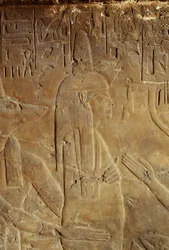 Anubis holder mumien, relief fra Maia