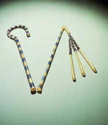 Hyrdestav og plejle fra Tutankhamons grav (ca. 1370-1352 f.Kr.), Det Nye Rige