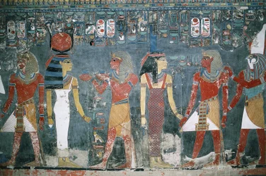 Egypten, Luxor, Kongernes Dal, Horemhebs grav, vægmaleri