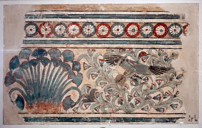 Egyptisk antikvitet: fragment af fresko fra Amenophis III