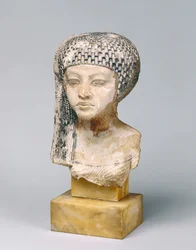 Hoved af Amarna Princess, ca. 1353-37 f.Kr. (kalksten)