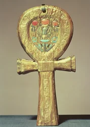 Spejletui i form af en ankh, fra Tutankhamons grav, Det Nye Rige, ca. 1370-52 f.Kr.