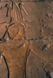 Bemalet relief, Hatshepsuts gravtempel, Deir el-Bahri, thebansk nekropol (UNESCO