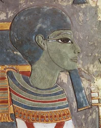 Malet relief af guden Ptah