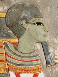 Malet relief af guden Ptah i Kongernes dal, fra Horemhebs grav