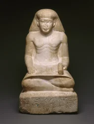 Skriverstatue af Amunhotep, søn af Nebiry, ca. 1426-1400 f.Kr. (kalksten) (se 200932)
