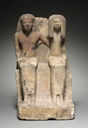Siddende par statue, ca. 1479-1425 f.Kr