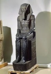 Statue af Amenophis III (ca. 1391-1353 f.Kr.) fra Tanis, New Kingdom (diorit)