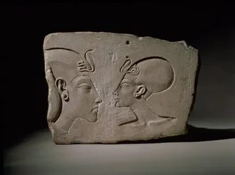 Wilbour Plaque, fra moderne Amarna, New Kingdom (kalksten)