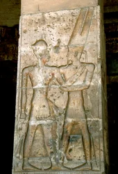 Gammel egyptisk kunst: Lavrelief på søjlen af Sethi I