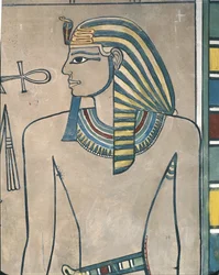 Egypti, Muinainen Thebes, Kuninkaiden laakso, faarao Amenhotep III:n seinämaalaus
