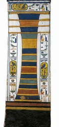 Egypten, Theben, Luxor, Queens-dalen, Nefertaris grav, Djed-søjle, der repræsenterer Osiris