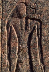 Inskription og relief af Anubis og en anden gud, Amenhoteps sarkofag, Memphis (Unescos verdensarvsliste)