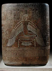 Neftys beskytter faraoen, fra Ramses III