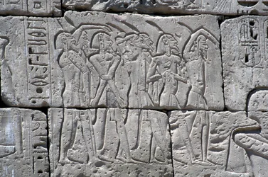 Relief med nordlige fanger i Ramses 3.s slag, Det Store Tempel i Medinet