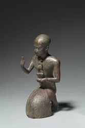 Statuette af en knælende præst, 1186-1069 f.Kr