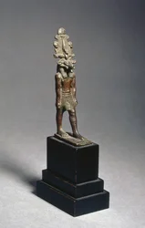 Figur af Harsaphes, en vædderhovedet guddom, sen periode, ca. 600 f.Kr. (bronze)