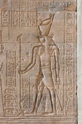 Relieffer ved Philae-templet, Aswan, Egypten