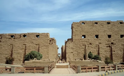 Egyptisk antikvitet: udsigt over Karnak-templet. Egypten