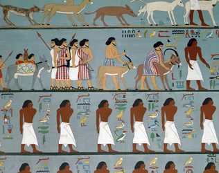Semitisk stamme beder om tilladelse til at komme ind i Egypten, kopi (maleri)