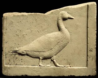 Relief forestillende en gås (kalksten)