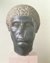Brooklyn Black Head, muligvis fra Mitrahineh, sen ptolemæisk periode (ca. 50 f.Kr.) (diorit)