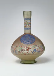 Emaljeret og forgyldt flaske, ca. 1270-99 (glas)