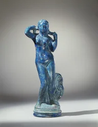 Statuette af Aphrodite Anadyomene (blå fajance)