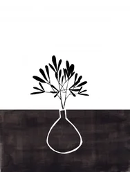 Abstrakt rodfæstet plante