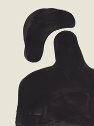 Svævende sort figur