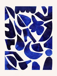 Indigo – abstrakte former