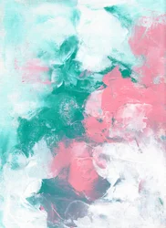 Teal-rosa abstrakt strømning