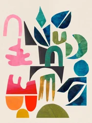 Livlig abstrakt collage