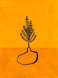 Varm, minimalistisk plante